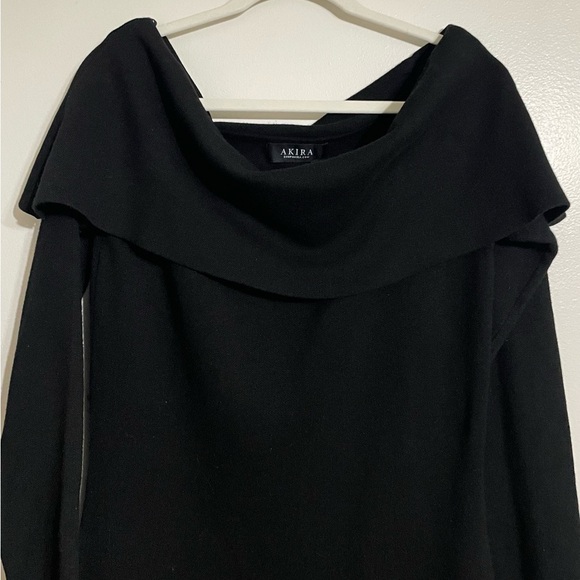 AKIRA Black Cowl Neck Sweater - Picture 9 of 12